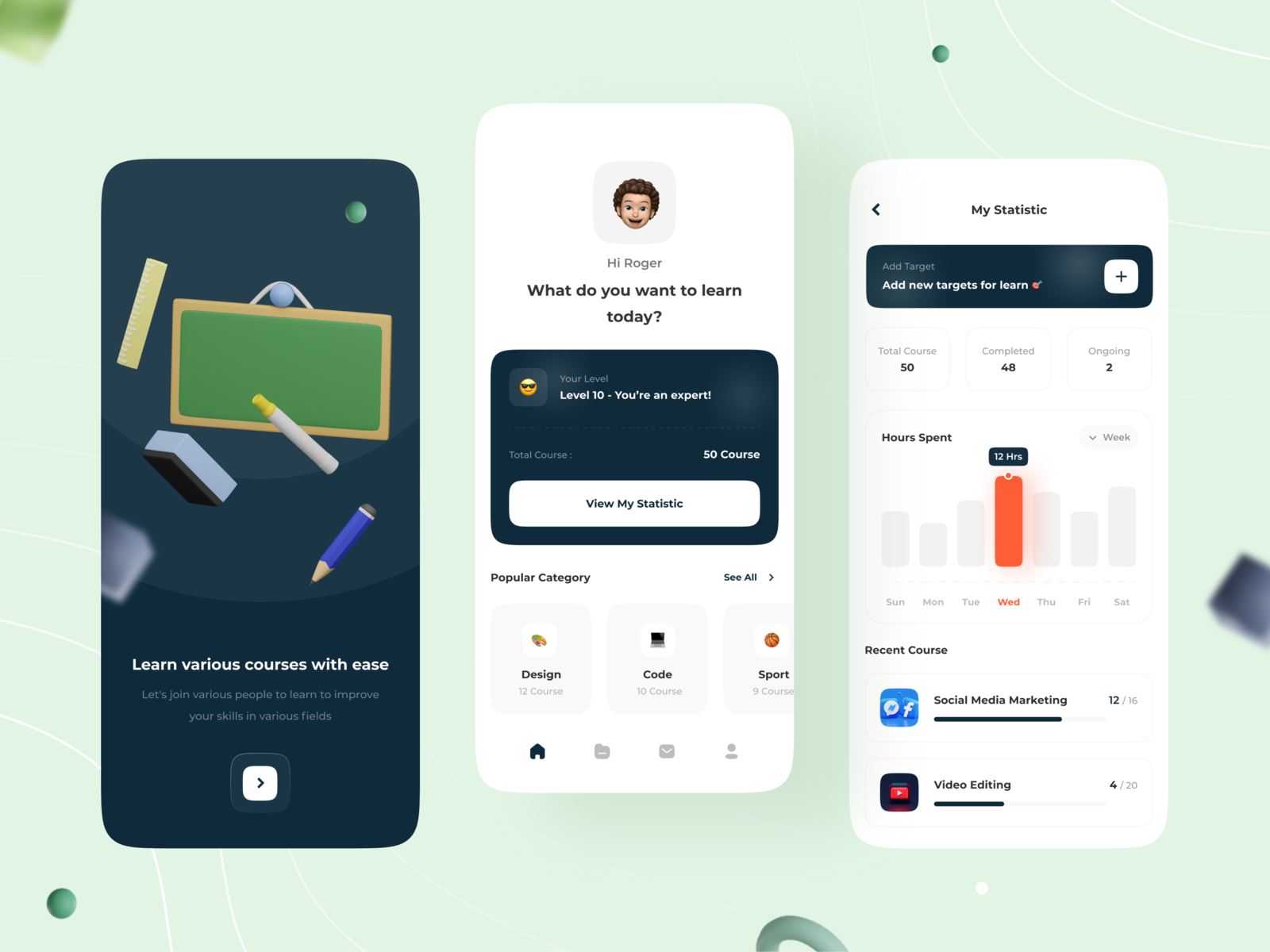 Online Course App Concept 📘 by Regi Pangestu for Wavespace - UI/UX ...