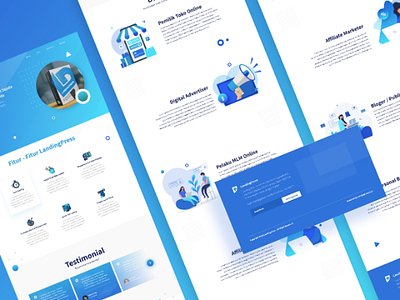 LandingPress Sales Page apps branding design flatdesign geometric gradient illustration landingpage minimalis responsive responsivedesign salespage uidesign uiux uxdesign web website