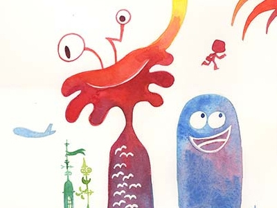 Alina Albumblog abba album cartoon colorful foster home of imaginary friends funny illustration music watercolor