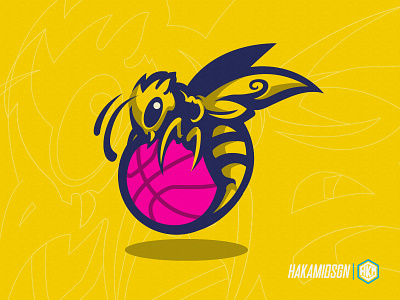 bee dribbble illustration logo