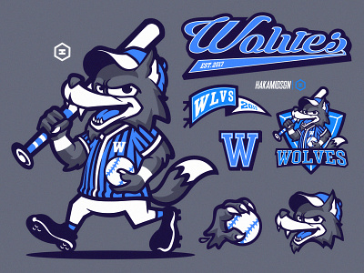 WOLF MASCOT LOGO{FOR SALE}