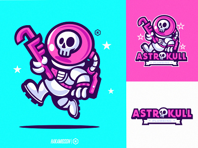 ASTROKULL(FOR SALE) astronaut baseball basketball branding design gaming gaminglogo illustration logo mascot mascotlogo plumbing plumbinglogo retrologo sport vanzlogo vectorlogo