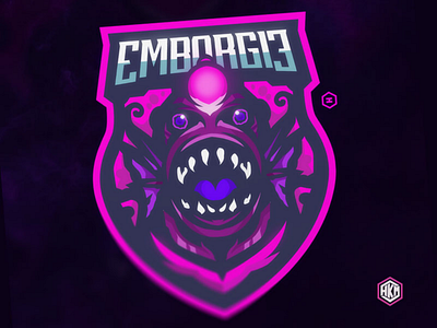 MASCOT LOGO MONSTER FISH LIGHT mascot logo esport sport twitch