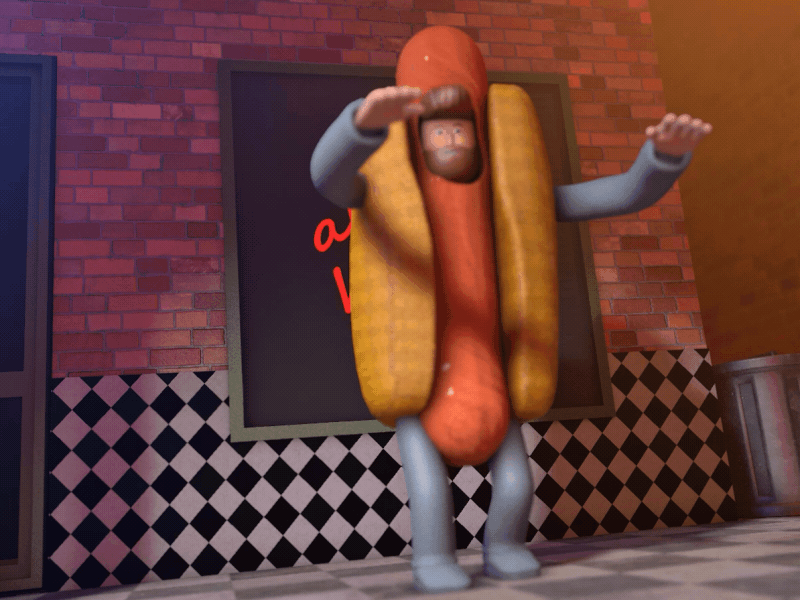 Mr. HotDog #2 3d animation character animation character design cinema4d hotdog mixamo