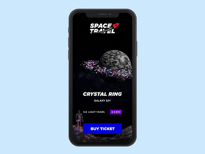 Space Travel App animation app concept dark design mobile sci fi space space travel travel travel app ui