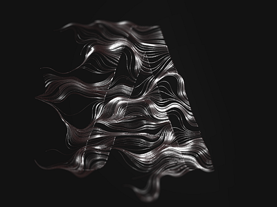 A flow 3d lines organic typo typographic vector