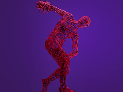 Discobolus 3d abstract design lines