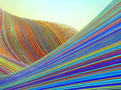 Land Of Trails 3d abstract colors lines