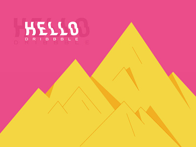 Hola! debut dribbble first shot hello hola illustration mountains