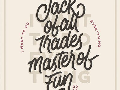 Jack of all Trades illustrator lettering type typography