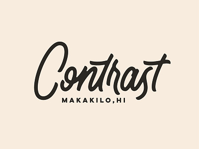 Contrast - Hand Lettering