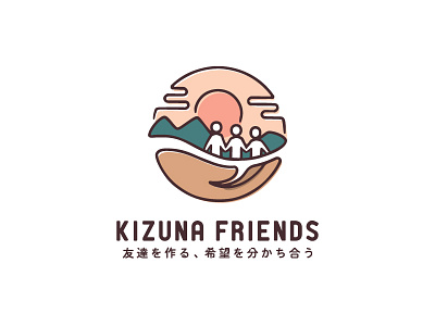 Kizuna Friends - Logo icon illustrator japan logo design photoshop vector