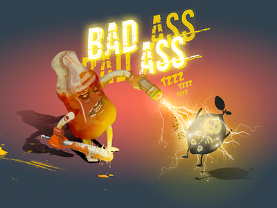 Badass advertising branding character character art character concept design flat illustration vector