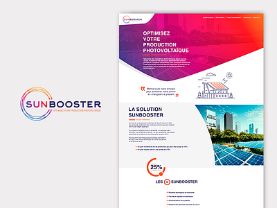 Sunbooster advertising branding design flat logo vector web webdesign website