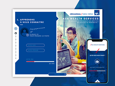 Axa api bank bank app branding design flat webdesign website