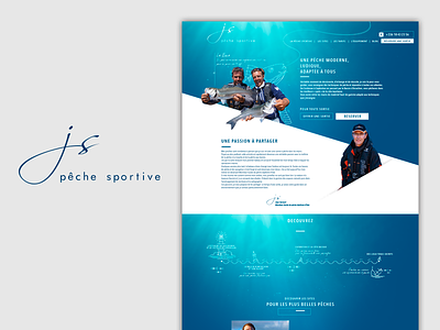 Js Pêche sportive advertising branding design flat logo web webdesign website