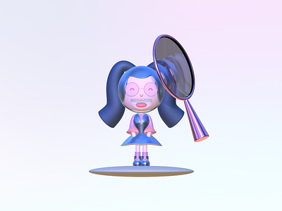 Cute Girl 3D Models 3d design ui