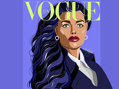 Vector the cover of Vogue magazine adobe adobe illustrator affinity affinity designer ai branding characters cover design fashion fashion illustration illustration magazine model portrait vector vogue