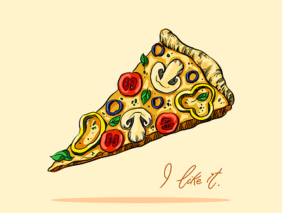 Vector Pizza adobe adobe illustrator affinity affinity designer create design draw food illustration ipad lettering pizza sketch sketching ui vector