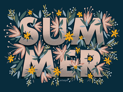 Goodbye, Summer😎 calligraphy design digital drawing font illustration ipad letter lettering letters procreate type