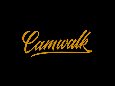 Camwalk Logotype brand agency branding design handlettering lettering logo logotype photgraphy vector