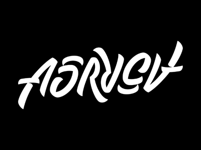ASRVCV Ambigram ambigram brand branding calligraphy handlettering illustrator lettering logo logotype typeface vector