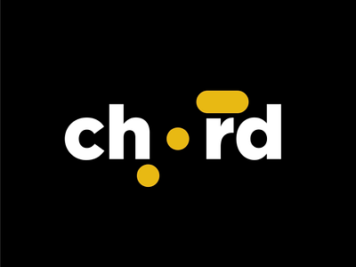 Chord logo concept brand chord logo logotype melody music negativespace