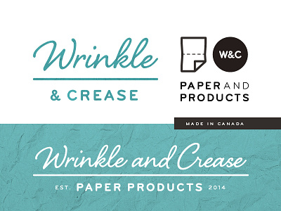Wrinkle & Crease Brand Elements branding logo