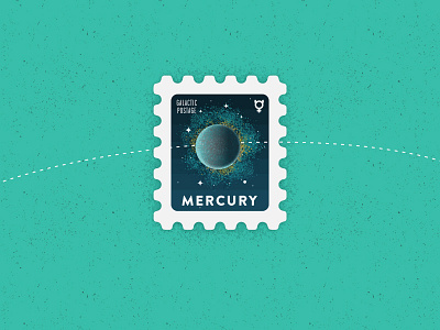 Day 011: Hermes 100 day project 1¢ solar system stamp