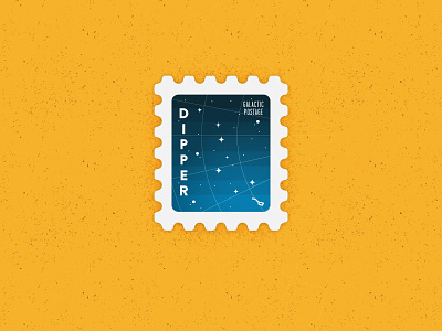Day 012 Dipper: Odin's Wain 100 day project 1¢ solar system stamp