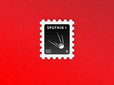 Day 049 Sputnik 01 stamp the100dayproject