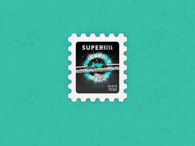 Day 057 Supernova 100 day project 1¢ solar system stamp