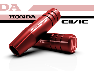 Honda Civic Knob 3d branding car graphic design modeling product design