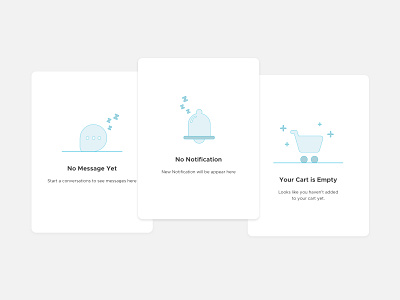 Empty States app design application cart colors design designer digital empty state graphic design mobile app mobile design mobile ui ui uidesign uiux ux uxdesign uxui web website