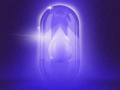 capsule 3d glass gradient light textutre