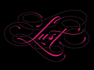 1 Lust 7 deadly handlettering lettering lust seven sins