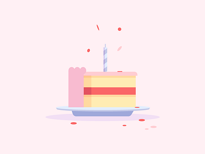 Cakey cake dessert illustration pink