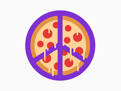 Peace of pizza contest food illustration love peace peace sign pizza playoff sticker sticker mule