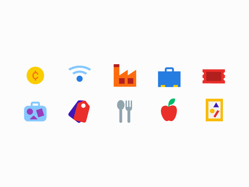 Industries icons iconography ui small category professions industry illustration icon