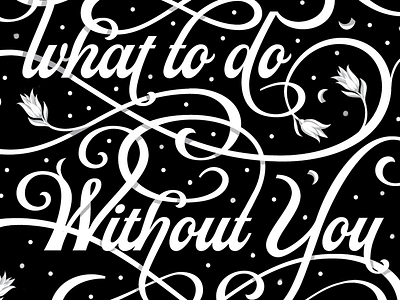 I dont know what to do without you calligraphy flourishes handlettering illustration lettering procreate procreateapp