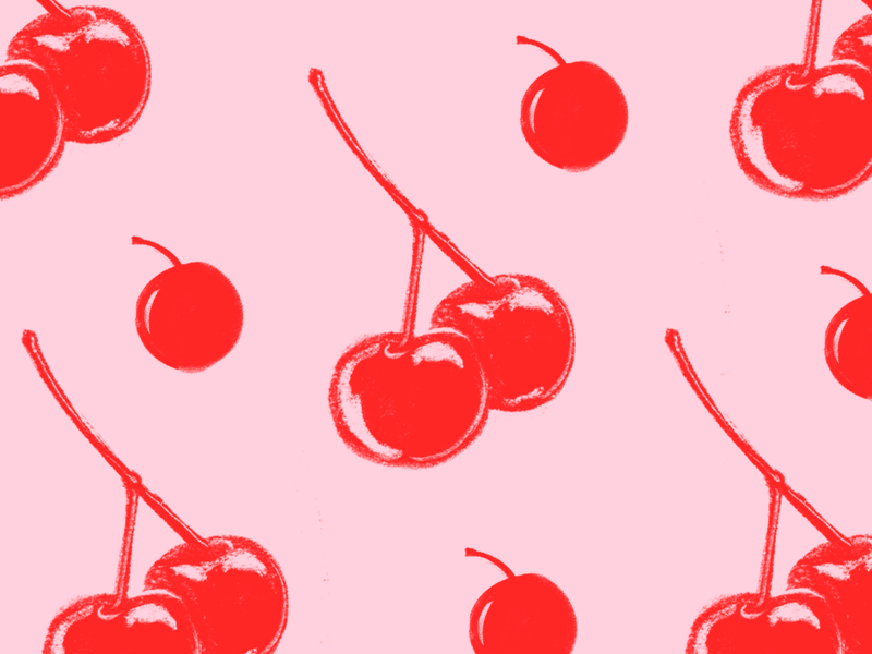 Cherri Bois procreateapp procreate fruit cherry typography design icon food illustration