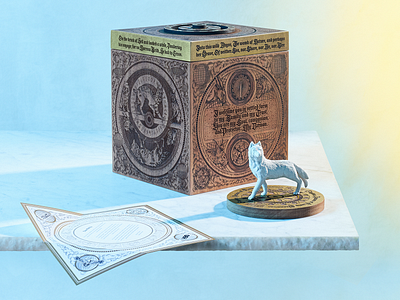 daemon box 3d box client custom daemons hbo his dark materials illustration lettering packaging product