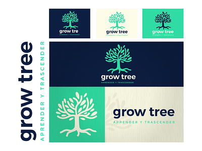Logo grow tree branding design logo