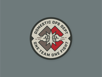 Domestic Ops badge fist pound patch patch design