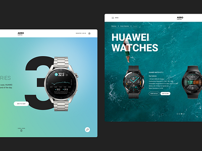 AERO Watches Web Design design interaction interface ui ux web web design