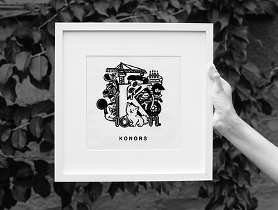 Custom, hand drawn letter "K" design graphic design illustration typography