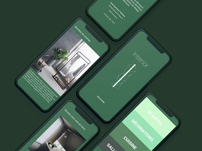 Interior App - Designed in Android Studio android android app design android app development android studio colors concept design green illustration interior minimal minimalist mobile ui