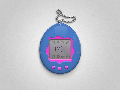 Tamagotchi 1997 gigapet photo realistic pixel render tamagotchi toy