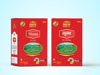 Muna CTC Tea Box Design clientwork nepali tea packagingdesign tea packaging