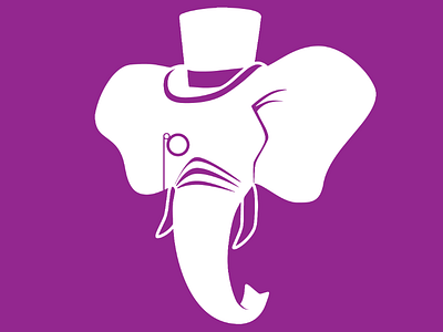 Dapper Elephant branding illustrator logo